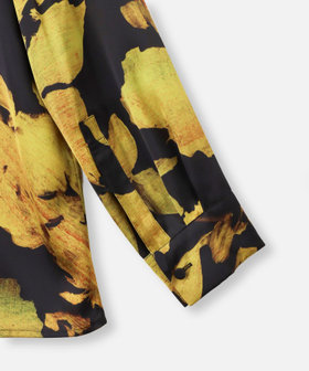 アルアバイル　モダンフラワープリントフリルブラウス モダンフラワーフロントフリルブラウス | allureville (Women