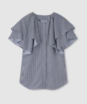 【新品】allureville レイヤーラッフルスリーブブラウス trim_ofalv_item9e179eb0469f11f