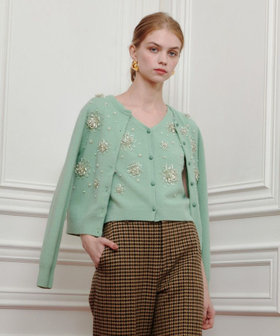 LOULOU WILLOUGHBY】ビーズフラワーカーディガン|allureville OFFICIAL