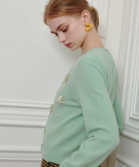 LOULOU WILLOUGHBY】ビーズフラワーカーディガン|allureville OFFICIAL