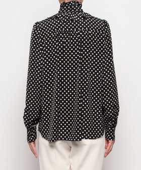 LOULOU WILLOUGHBY】デシンドットフリルボウタイブラウス