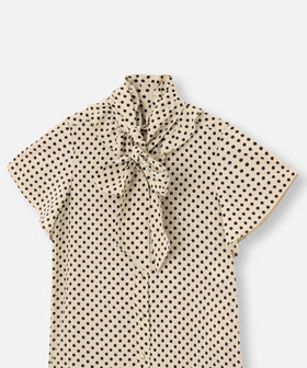 ◇【LOULOU WILLOUGHBY】デシンドットフレアスリーブブラウス