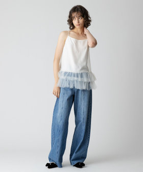 チュールドッキングサテンキャミブラウス|allureville OFFICIAL SITE