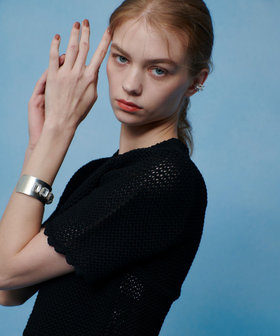 【LOULOU WILLOUGHBY】メッシュクロッシェボレロカーディガン