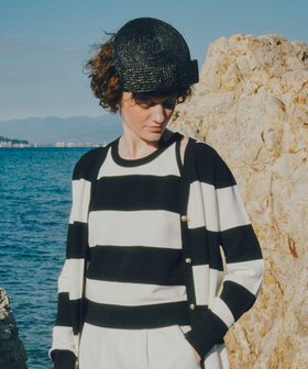 【LOULOU WILLOUGHBY】カノコワイドボーダータンク