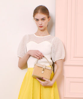 LOULOU WILLOUGHBY】レーシーニットビスチェプルオーバー