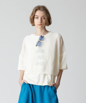 新品タグ付✨今季！allurevilleアルアバイル麻調カルゼサイドオープンジレ ドロップ天竺クロップドプルオーバー|allureville OFFICIAL SITE