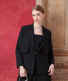◇バイカラーキーネック5分袖カーディガン|allureville OFFICIAL SITE