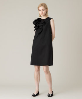 LOULOU WILLOUGHBYオフショルダーフリルマキシドレス（ブラック） ブラックのオフショルダータイトドレス | select shop | M