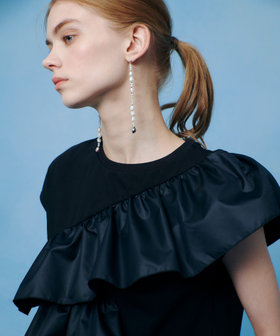 【LOULOU WILLOUGHBY】スパイラルフリルＴシャツ