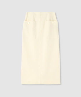 ◇カラーメルトン釦付タイトスカート