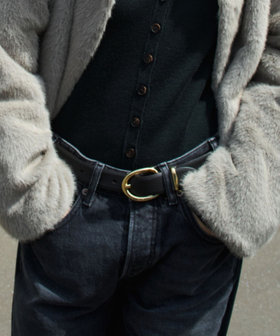 【MANUELA FIRENZE(マニュエラ フィレンツェ)】OVAL BUCKLE BELT