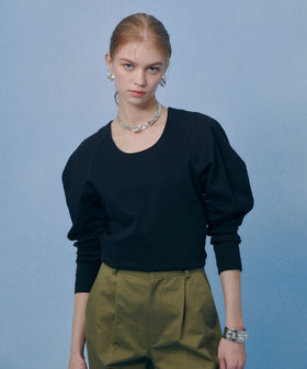 LOULOU WILLOUGHBY】レースドッキングプルオーバーブラウス