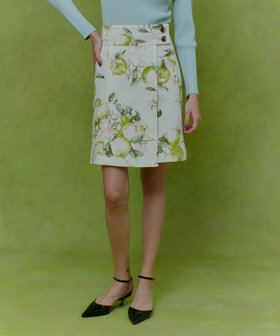 LOULOU WILLOUGHBY】RATTIレモン柄ラップミニスカート|allureville