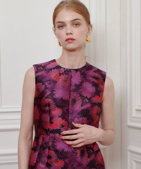 LOULOU WILLOUGHBY】LIMONTA ジャガードノースリワンピース