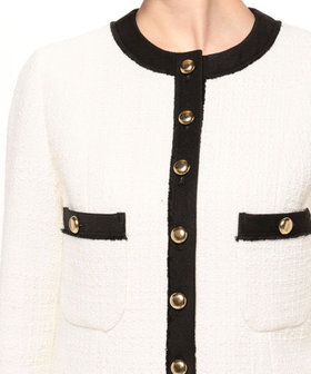 完売　未使用　allureville スクエアツイードクルージャケット　ホワイト スクエアツイードクルージャケット|allureville OFFICIAL SITE