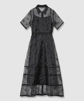 LOULOU WILLOUGHBY】オーガンジーフラワー刺繍ワンピース|allureville