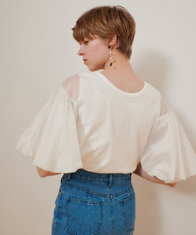 フライスコンビボリュームスリーブプルオーバー