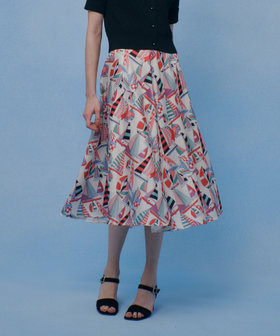 WEB・博多阪急限定【LOULOU WILLOUGHBY】RATTI マリーナプリントフレアスカート
