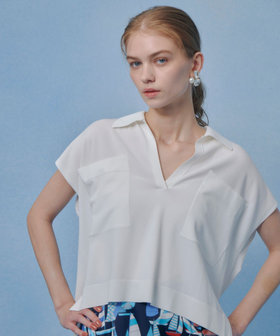 【LOULOU WILLOUGHBY】ハイツイストスキッパープルオーバー