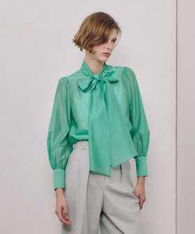 2025新入荷 オーガンザボウブラウス|allureville OFFICIAL ONLINE / SITE トップス