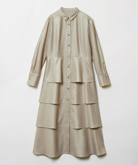 【LOULOU WILLOUGHBY】グロッシーツイルティアードワンピース LOULOU WILLOUGHBY】グロッシーツイル