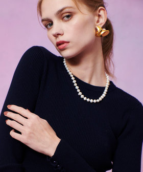 ◇【LOULOU WILLOUGHBY】タンスイパールショートネックレス