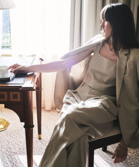 シャークスキンショートジレ