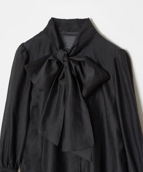 新品✨25SS✨アルアバイル オーガンザボウブラウス シアーシャツ ボータイ 黒 オーガンザボウブラウス|allureville OFFICIAL SITE / ONLINE