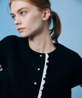 【LOULOU WILLOUGHBY】ダブルクロスフリルジャケット