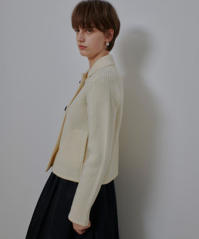 アルアバイルallureville片畦ニットジャケット#2ホワイト 片畦ニットジャケット|allureville OFFICIAL SITE / ONLINE SHOP