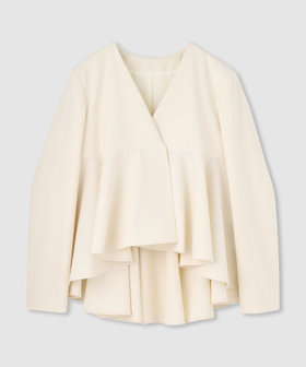 【LOULOU WILLOUGHBY】ダブルクロスフレアペプラムジャケット