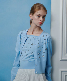 LOULOU WILLOUGHBY】CHERRYビジューカーディガン|allureville OFFICIAL