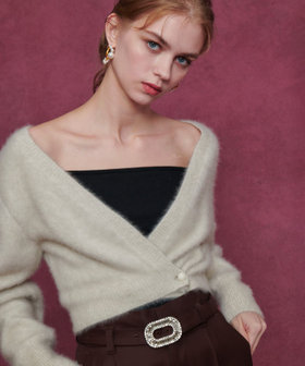 LOULOU WILLOUGHBY フォックス カシミヤ ファー カーディガン LOULOU WILLOUGHBY（ルルウィルビー） カーディガン 【LOULOU