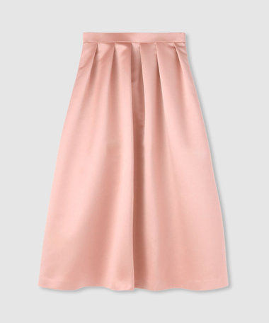 【LOULOU WILLOUGHBY】ヘビーサテンタックスカート