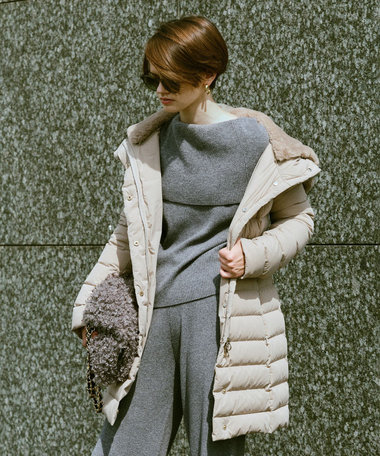 【VIOLAd'ORO (ヴィオラドーロ)】ELMOカルガンラムチェーントートバッグ