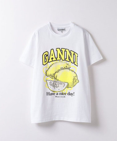 【関税込み】GANNI Tシャツ ガニー GANNI GANNI 半袖 Tシャツ Heavy Cotton Heart Small T