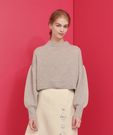 LOULOU WILLOUGHBY シュリンクレースプルオーバー ピンクベージュ LOULOU WILLOUGHBY シュリンクレースプルオーバー ピンク