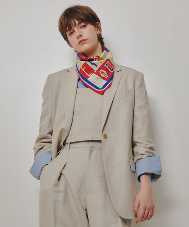 シャークスキンシングルオーバージャケット