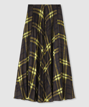 LISAチェックプリントプリーツスカート