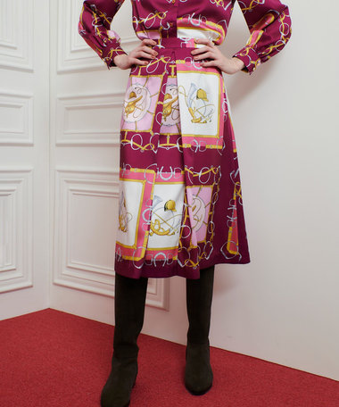 【LOULOU WILLOUGHBY】RATTIジョッキープリントスカート