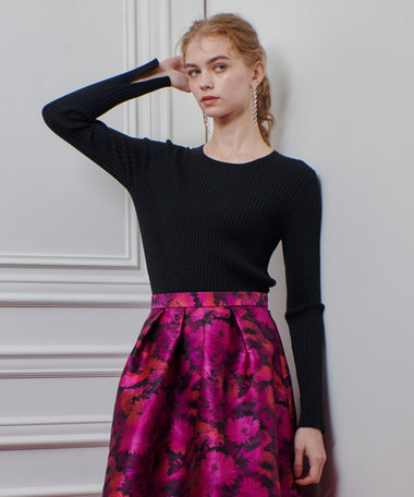 【LOULOU WILLOUGHBY】LAME RIBプルオーバー