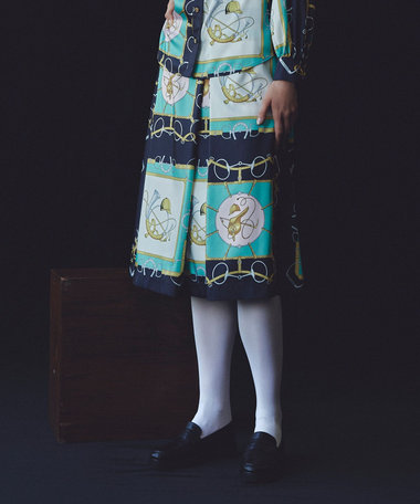 【LOULOU WILLOUGHBY】RATTIジョッキープリントスカート