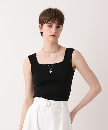 フライススクエアネックタンク