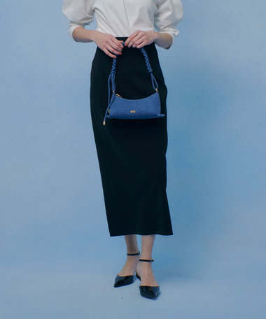 【LOULOU WILLOUGHBY】ダブルクロスタイトスカート