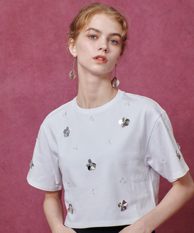 LOULOU WILLOUGHBY】スパンコールTシャツ|allureville OFFICIAL