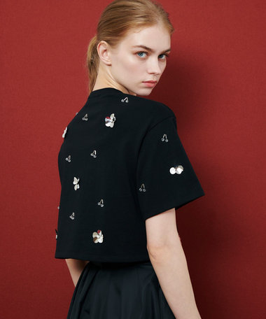 【LOULOU WILLOUGHBY】スパンコールＴシャツ