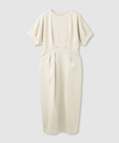 リネンライクタッキングワンピース
