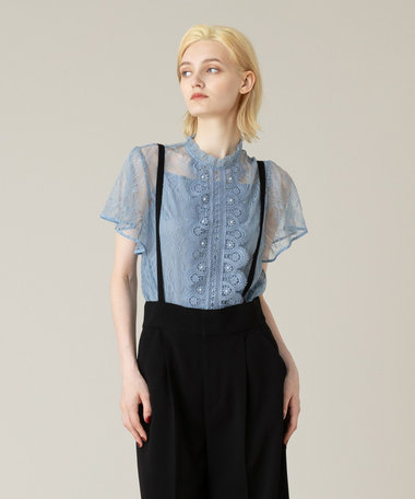 *希少* Dior シャツ ブラウス レース ブラック 袖 フレア 36 楽天市場】【お得クーポン】 オフィスカジュアル かぎ編み フレア袖