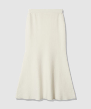 ウール混Ｗフェイスナローマーメイドスカート